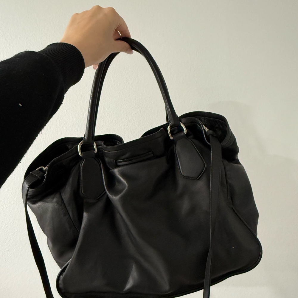Prada Fringe Black Leather Womans Bag - Picture 5 of 9